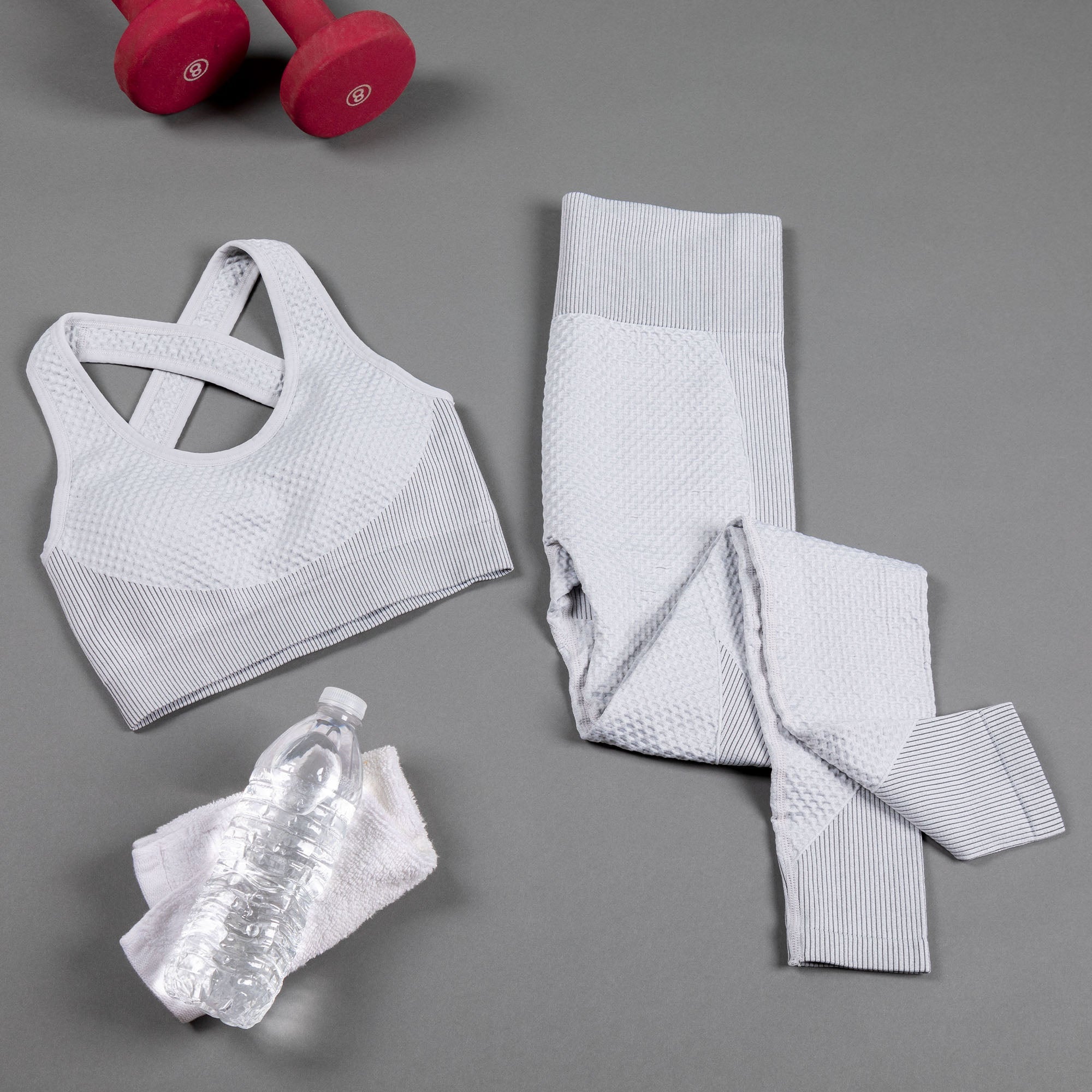 Women's Textured Leggings Sports Bra Activewear Set