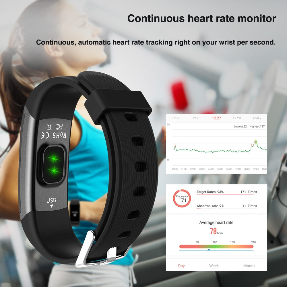 Waterproof Smartwatch Fitness Tracker Heart Rate Monitor
