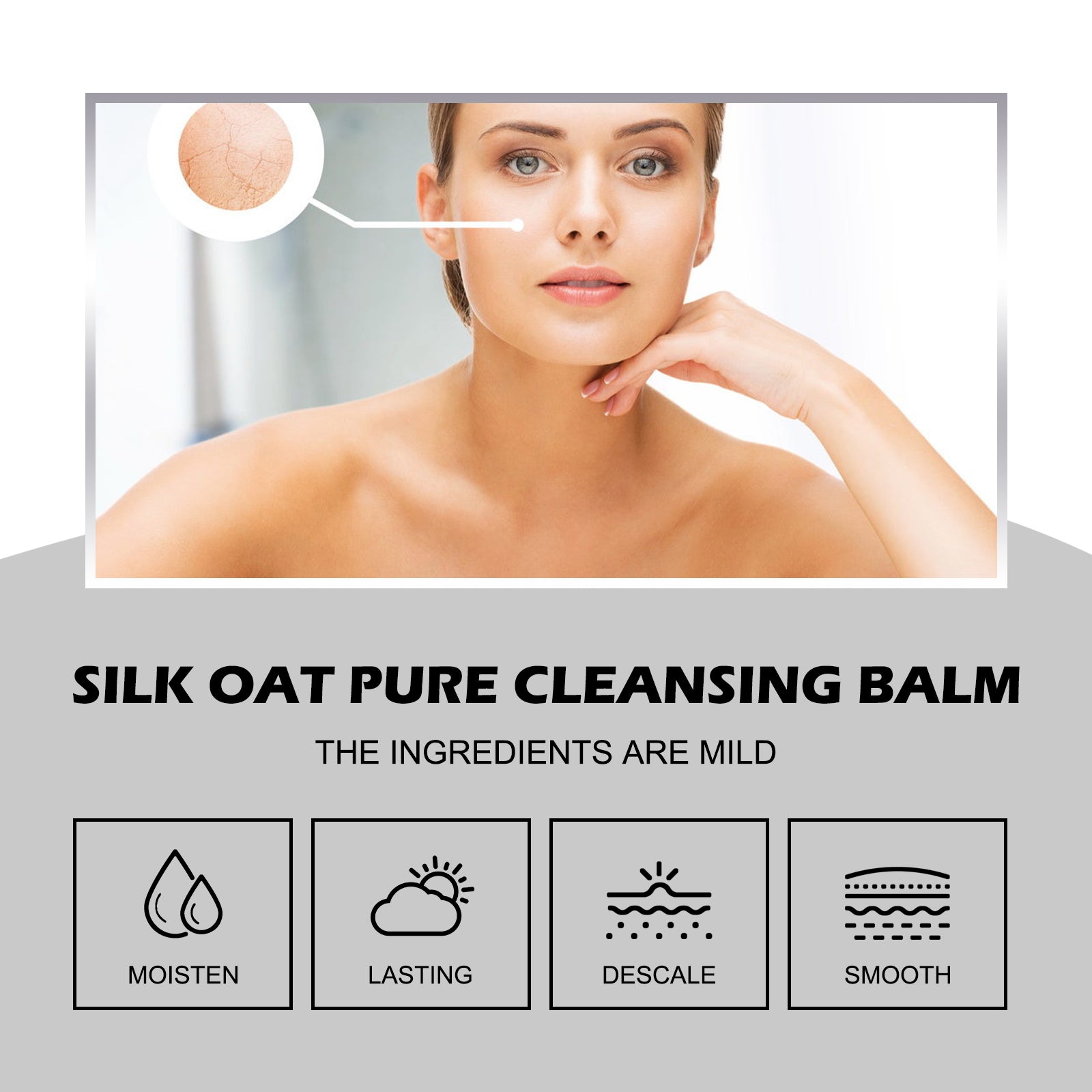 Oatmeal Facial Cleanser Moisturizing Pore Cleansing Oil Control