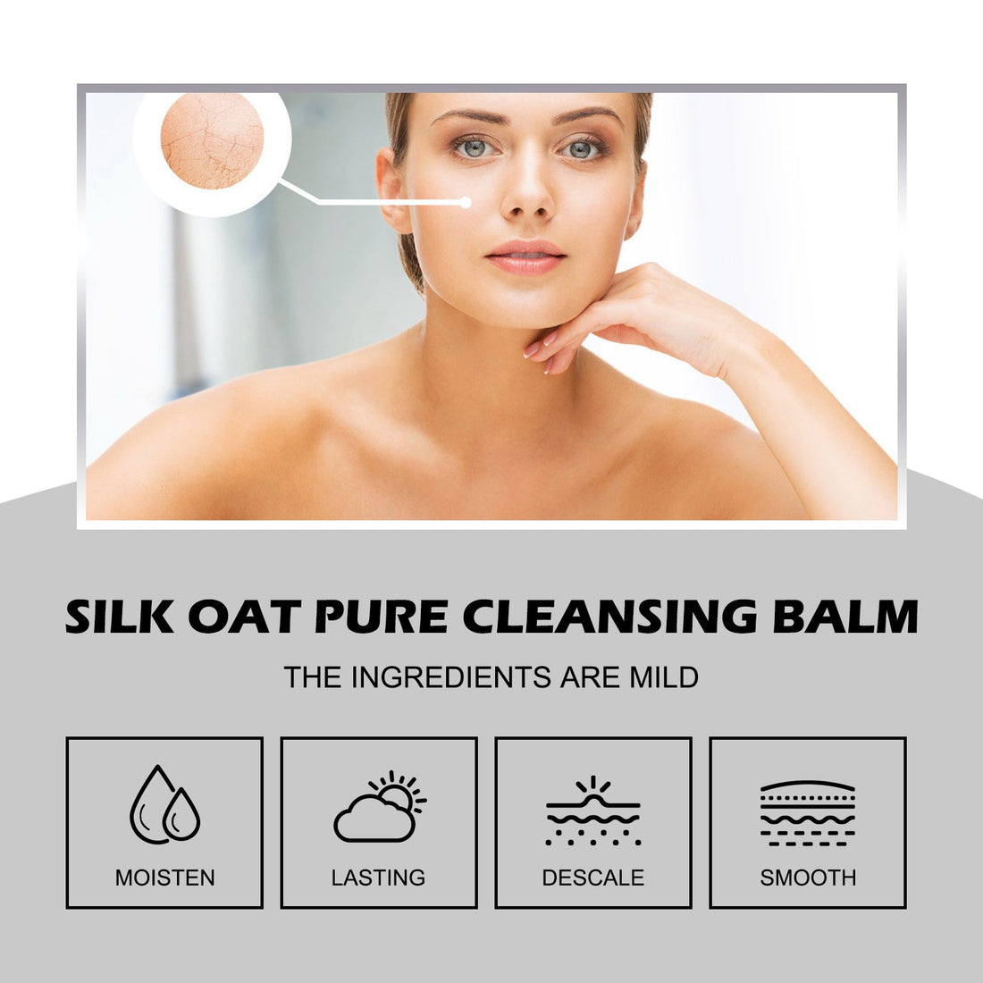 Oatmeal Facial Cleanser Moisturizing Pore Cleansing Oil Control