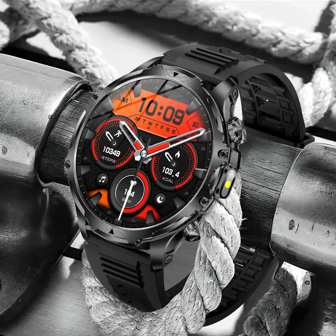 Smartwatch Outdoor Fitness Tracker LED Flashlight