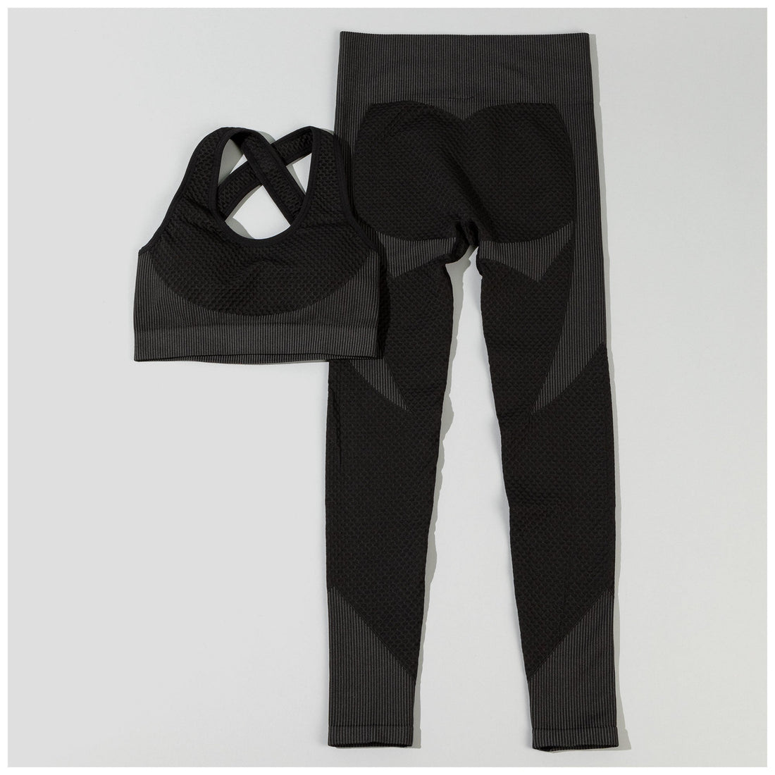Women's Textured Leggings Sports Bra Activewear Set