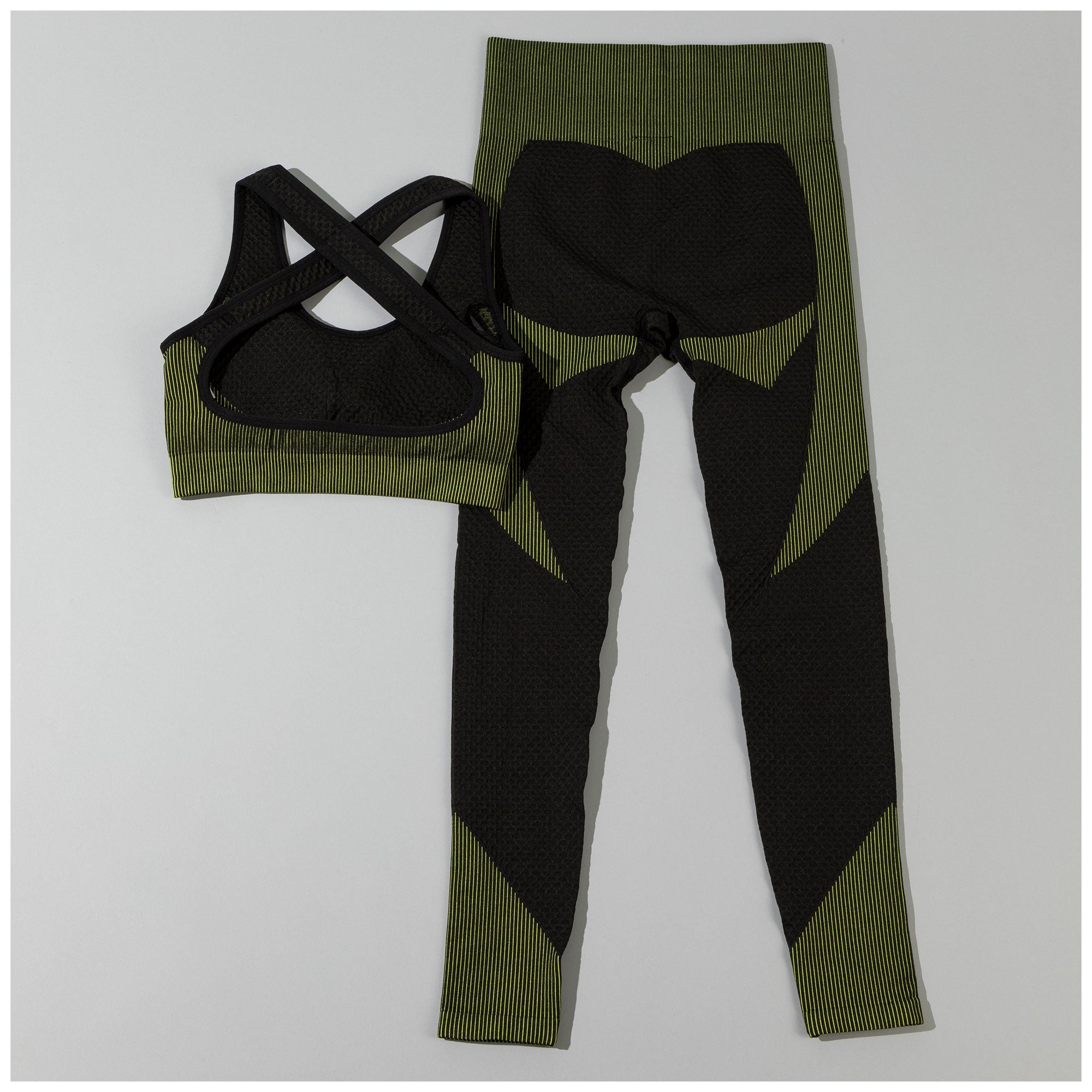 Women's Textured Leggings Sports Bra Activewear Set