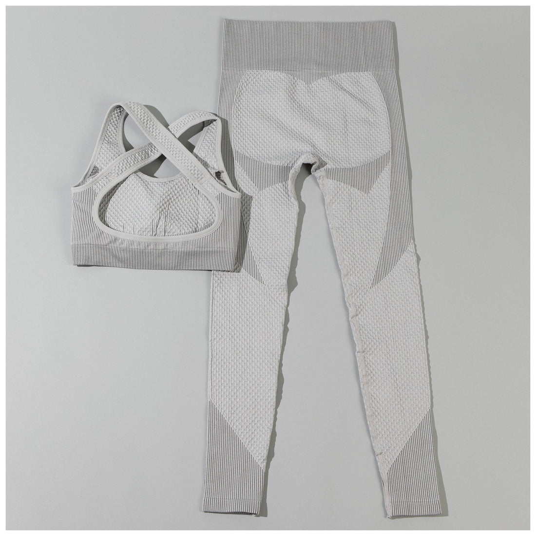 Women's Textured Leggings Sports Bra Activewear Set