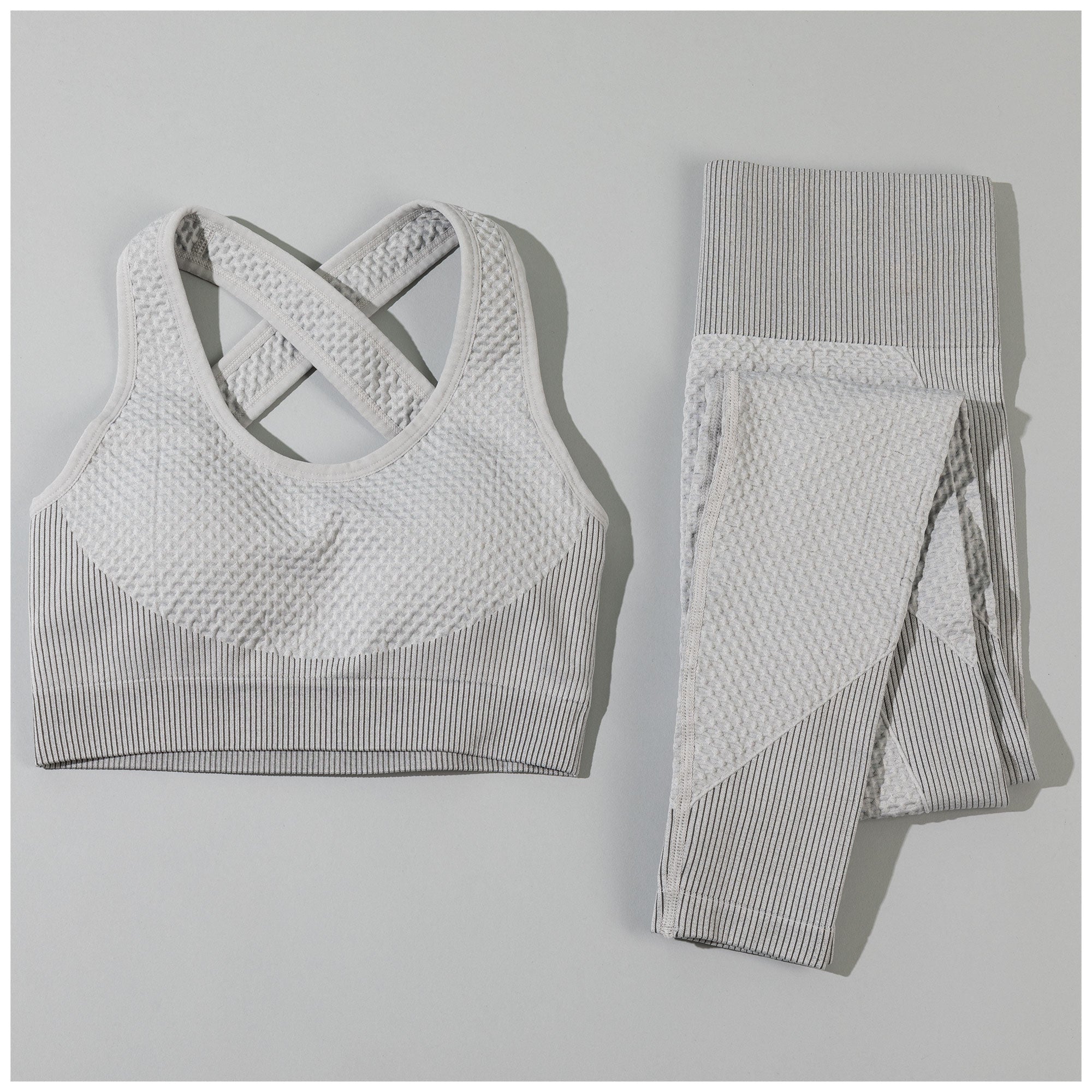 Women's Textured Leggings Sports Bra Activewear Set