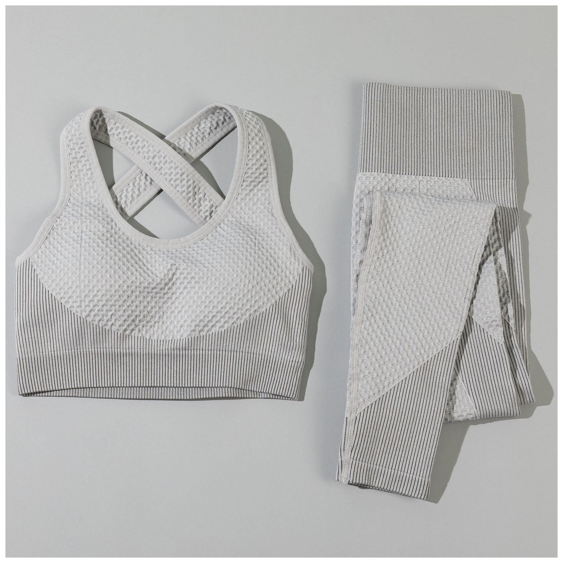 Women's Textured Leggings Sports Bra Activewear Set