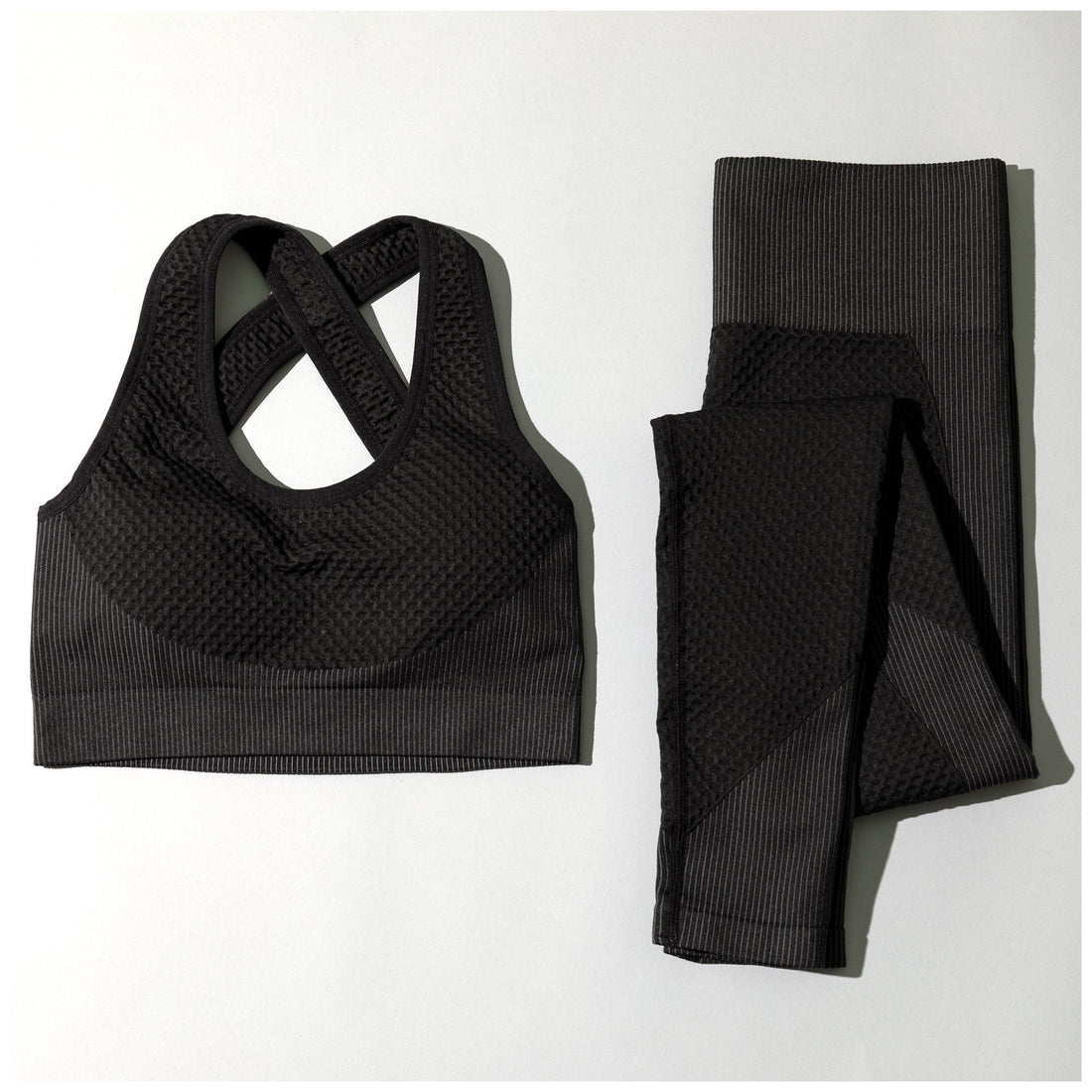 Women's Textured Leggings Sports Bra Activewear Set