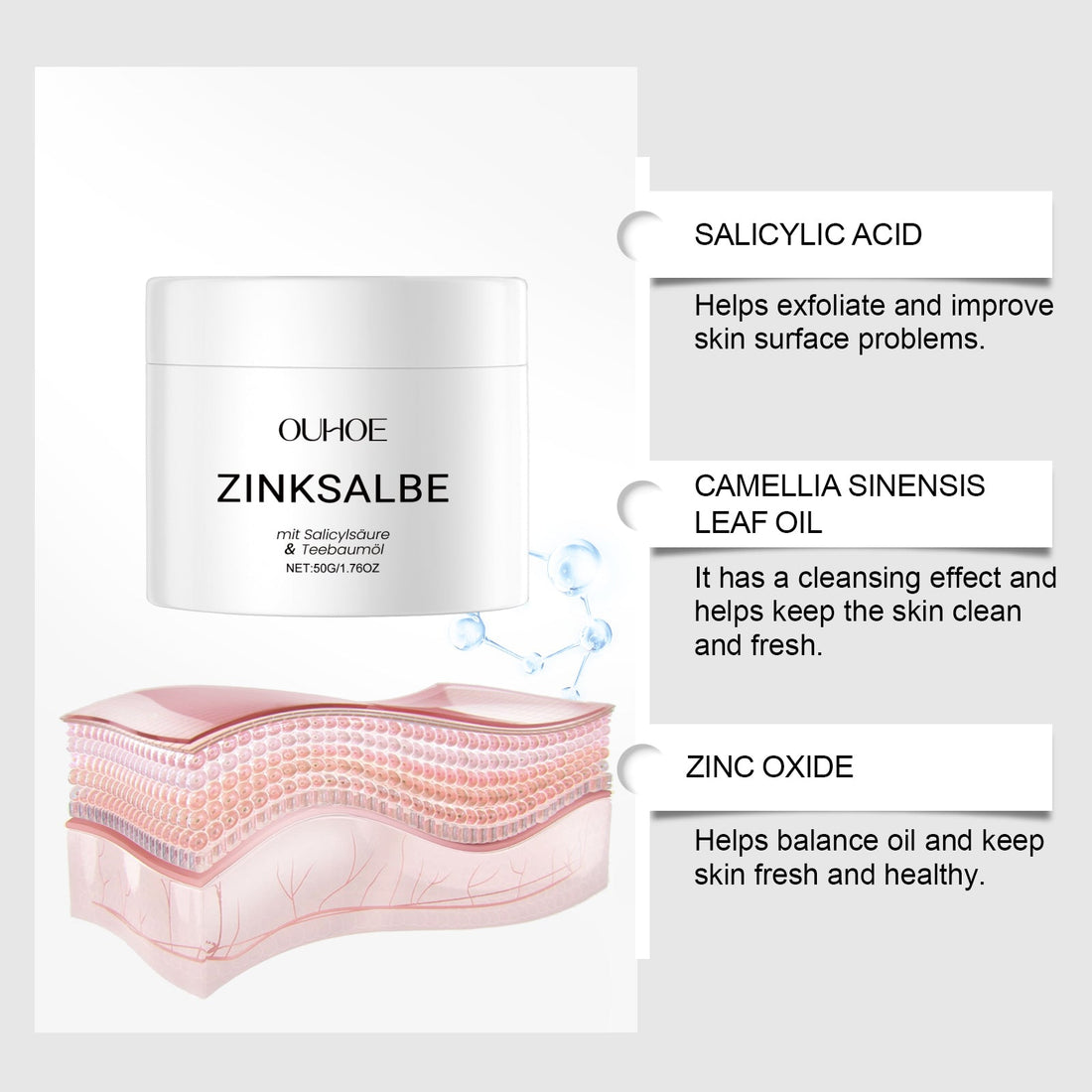 Facial Acne Cream Gentle Nourishing Repair Daily Moisturizer