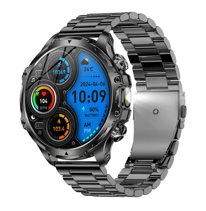 Smartwatch Outdoor Fitness Tracker LED Flashlight