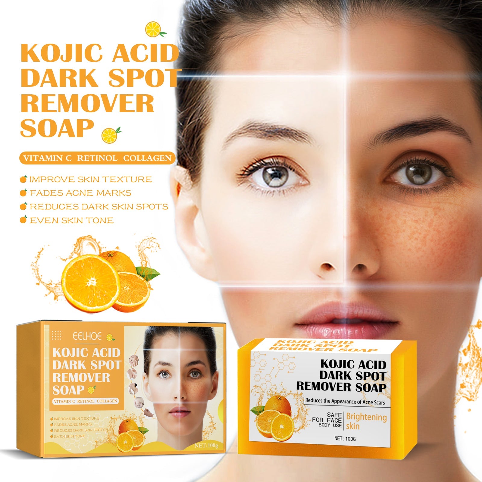 Kojic Acid Cleansing Soap Exfoliating Pore Care Cleanser