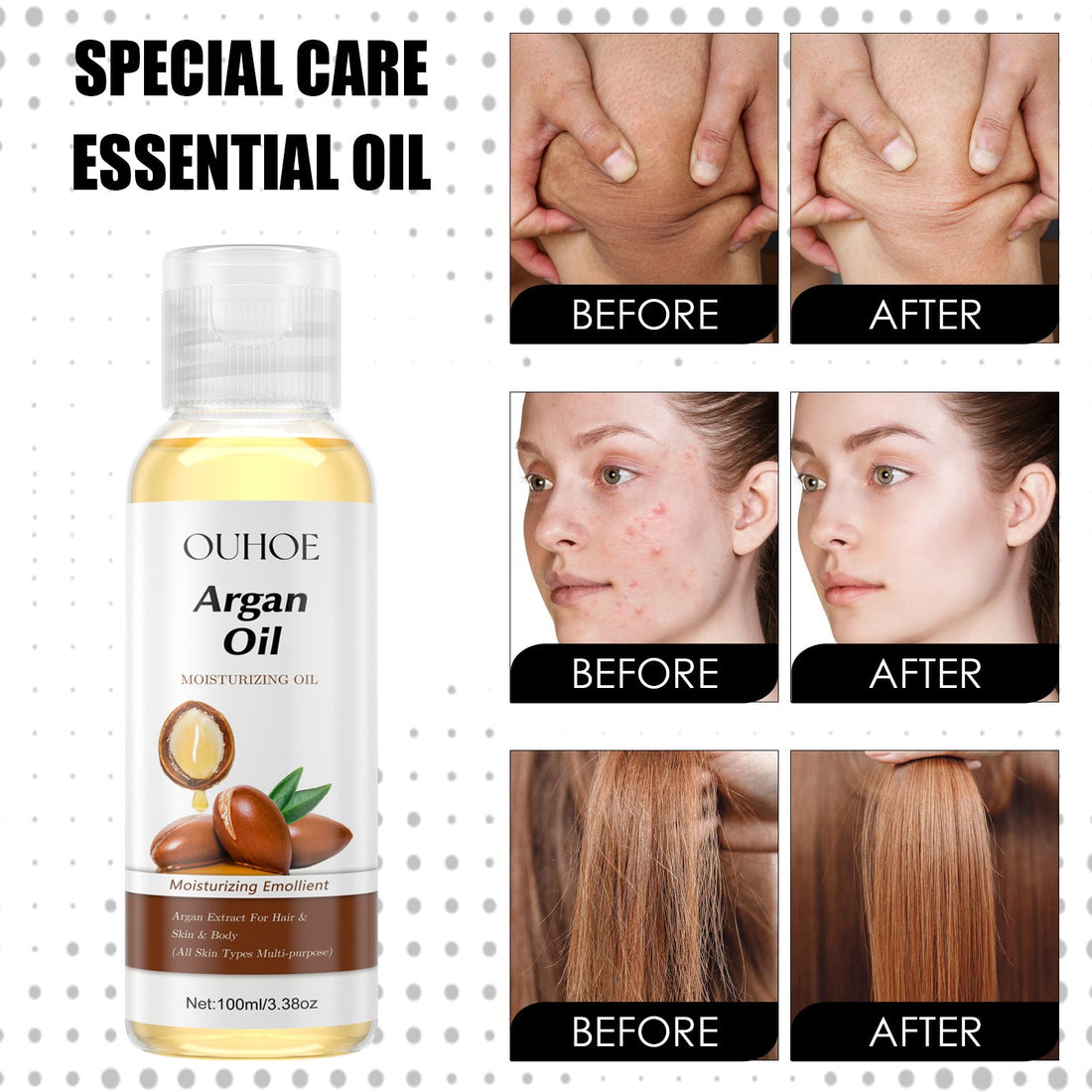 Argan Oil Multi Effect Skin Hair Care Essential