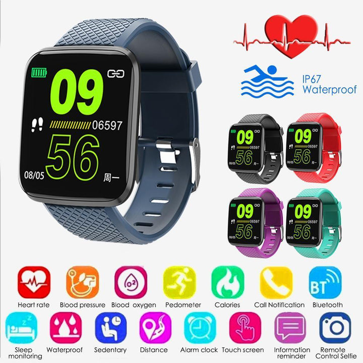 Sport Smartwatch Waterproof Fitness Tracker Heart Rate Monitor