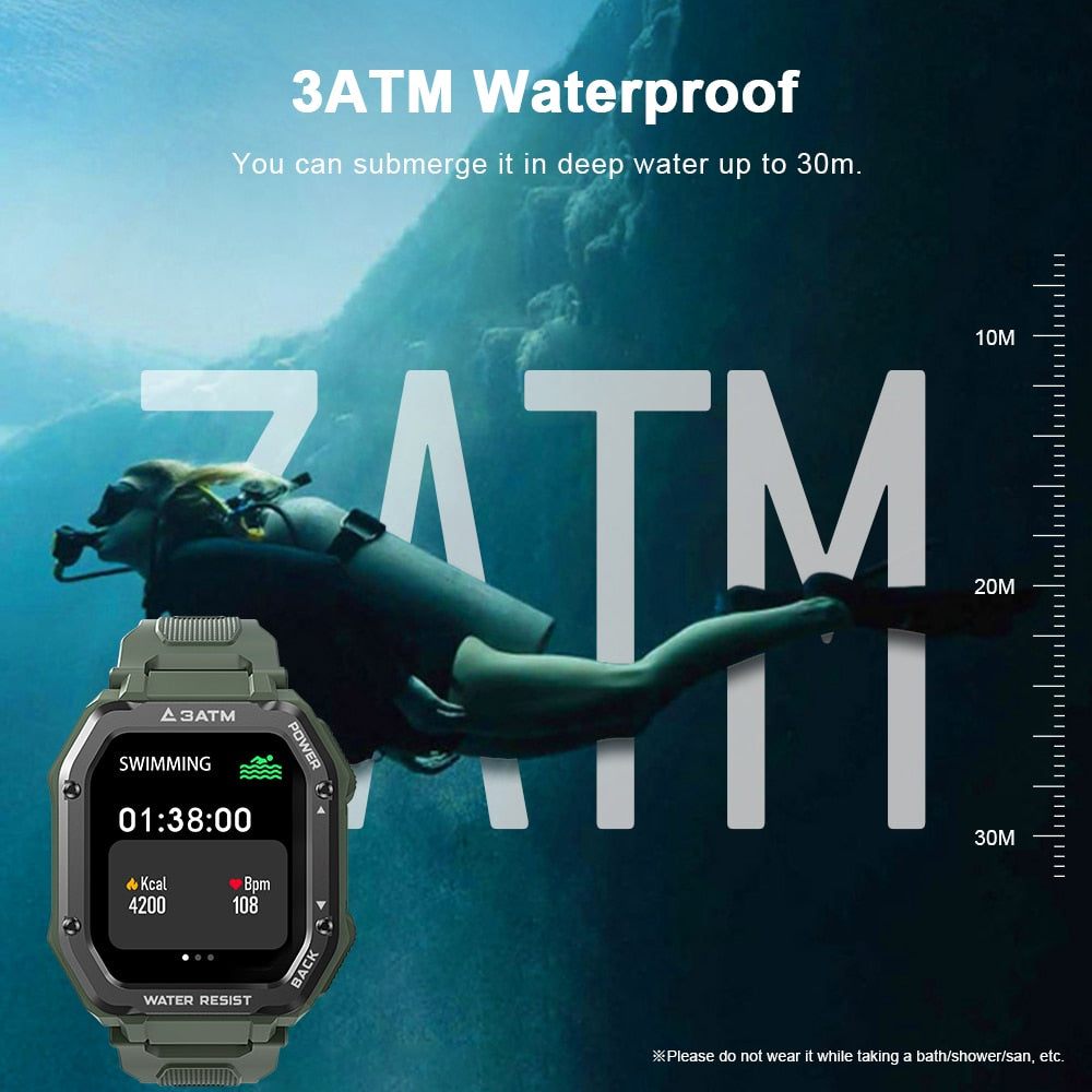 Rugged Smartwatch Outdoor Sports Fitness Tracker