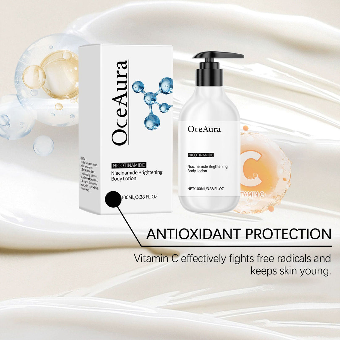 Niacinamide Body Lotion Hydrating Moisturizing Soothing Dry Skin