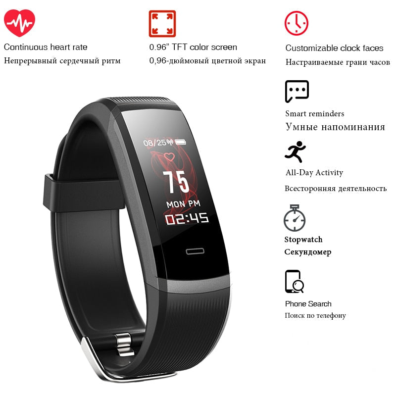 Waterproof Smartwatch Fitness Tracker Heart Rate Monitor
