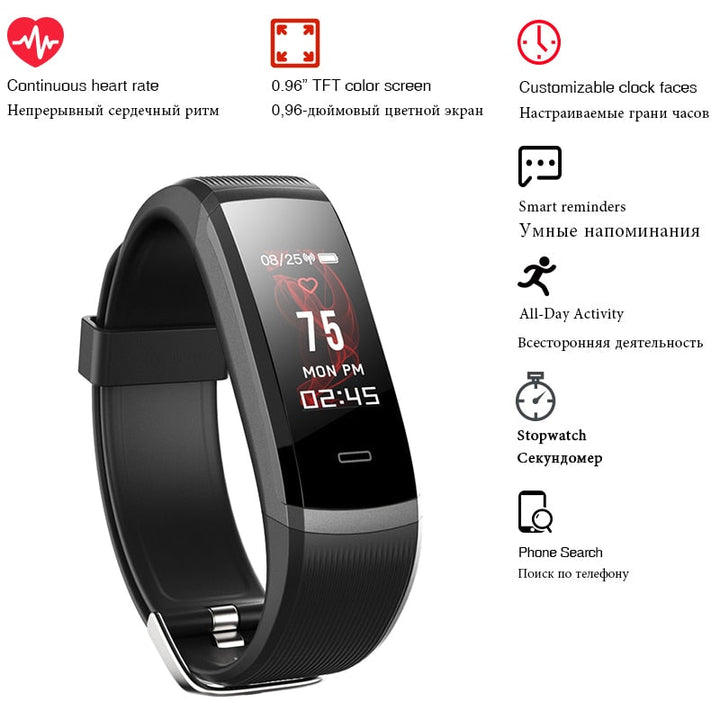 Waterproof Smartwatch Fitness Tracker Heart Rate Monitor