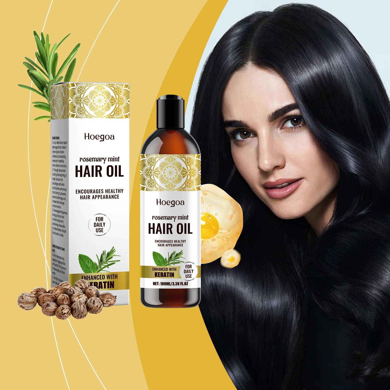 Rosemary Mint Hair Care Oil Hydrating Nourishing Treatment