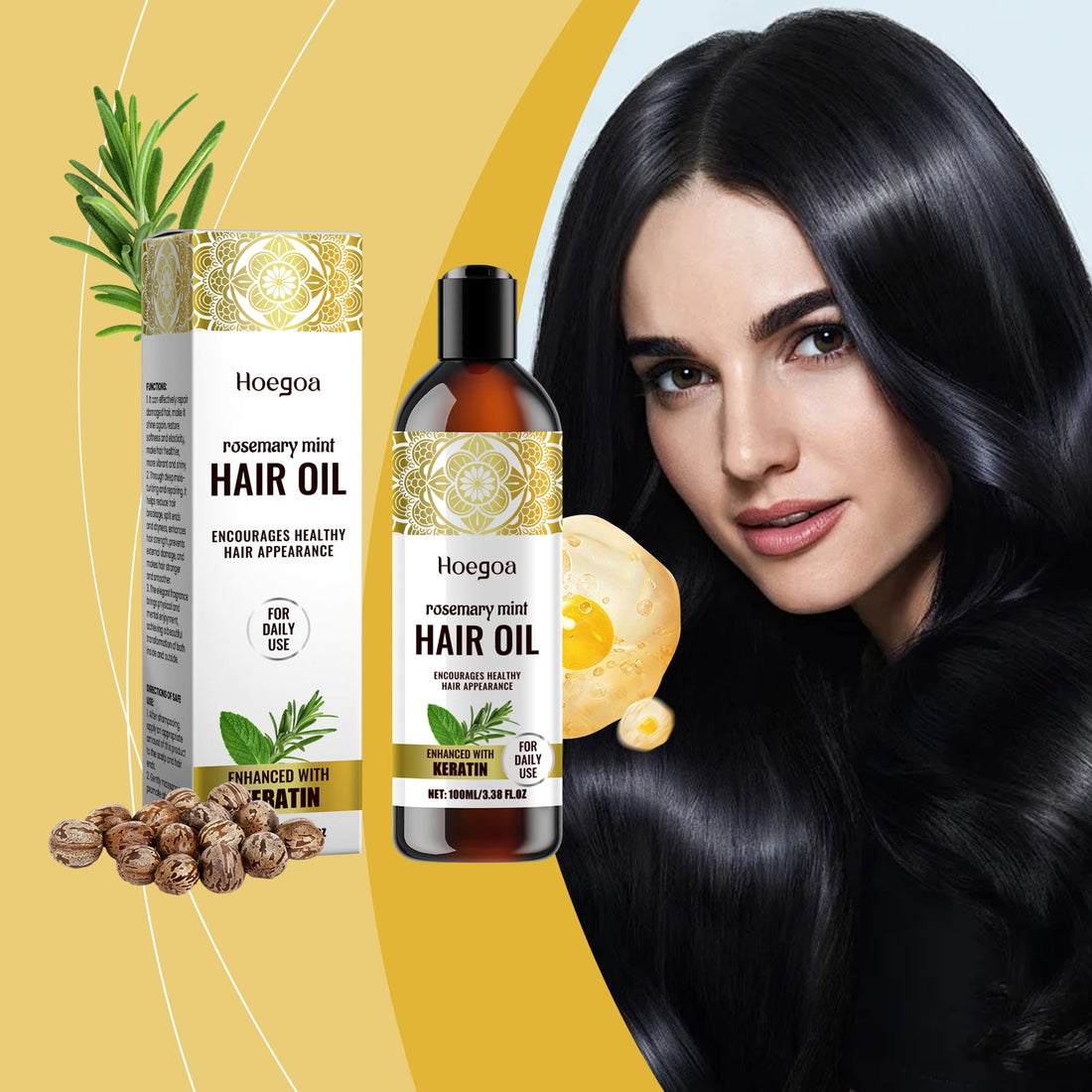 Rosemary Mint Hair Care Oil Hydrating Nourishing Treatment
