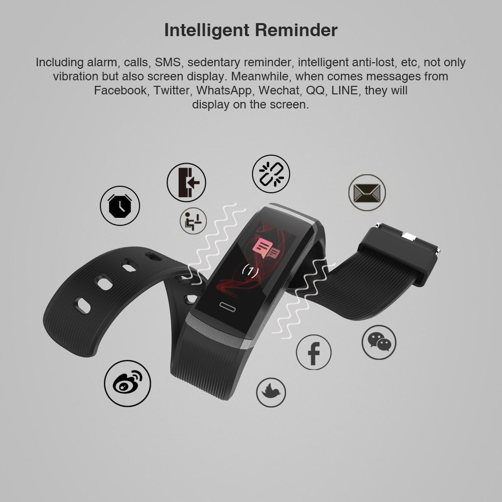 Waterproof Smartwatch Fitness Tracker Heart Rate Monitor
