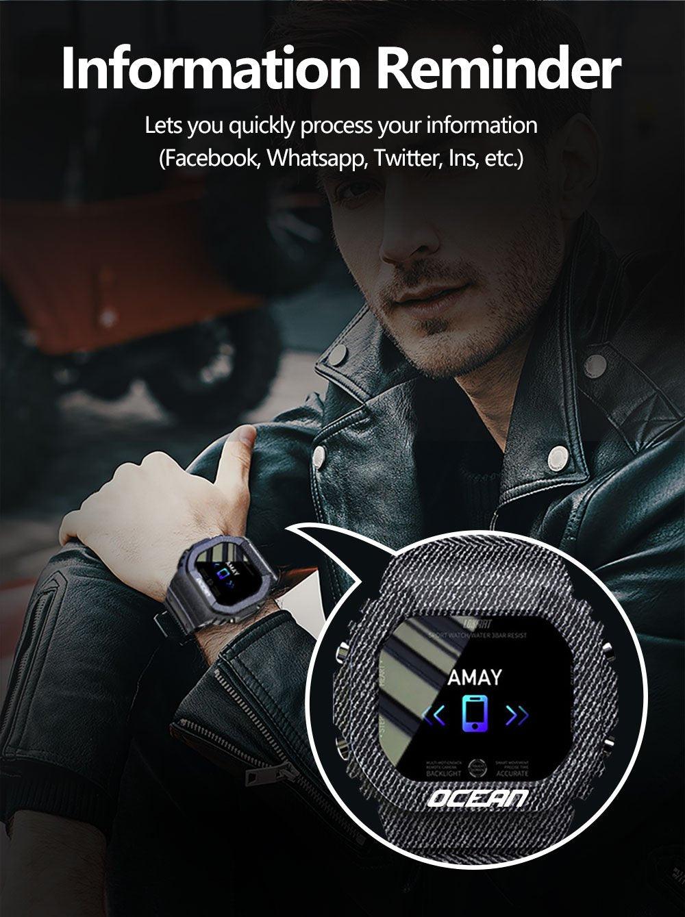Ocean Army Fitness Smartwatch Heart Rate Tracker Android