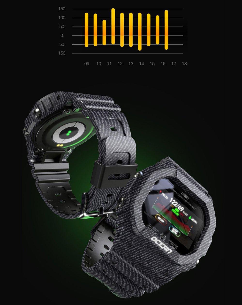 Ocean Army Fitness Smartwatch Heart Rate Tracker Android