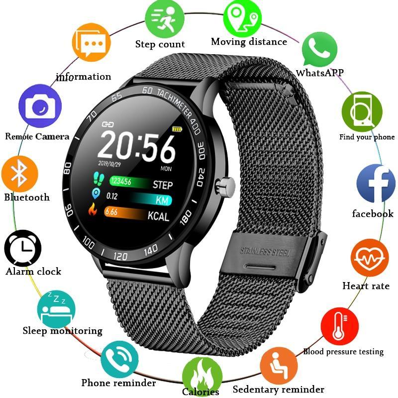 Luxury Smartwatch LED Color Screen Fitness Health Tracker