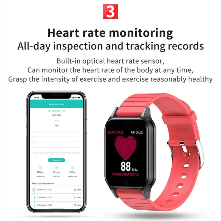 Smartwatch Body Temperature Heart Rate Fitness Tracker