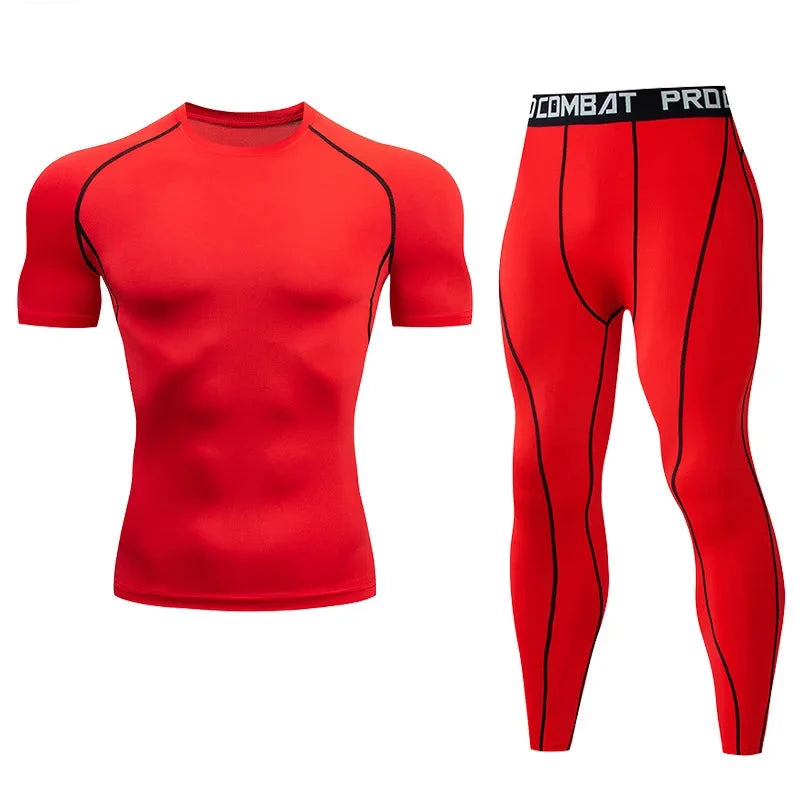 Men's Compression Fitness Gear Gym Workout Apparel