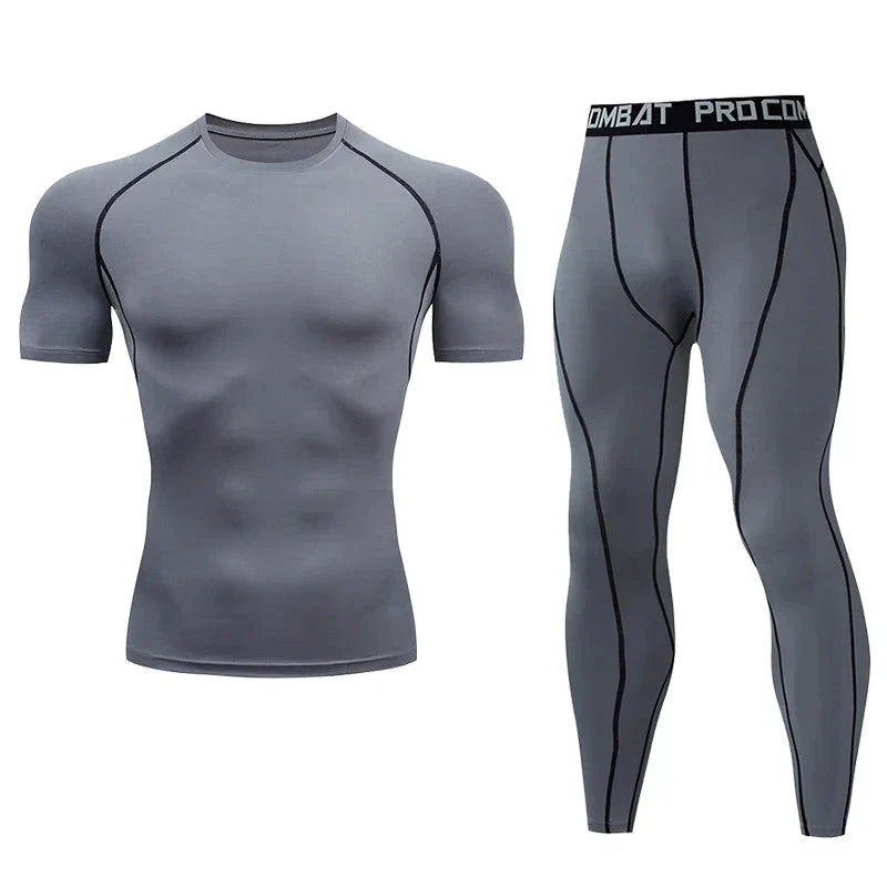 Men's Compression Fitness Gear Gym Workout Apparel