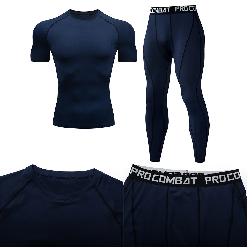 Men's Compression Fitness Gear Gym Workout Apparel