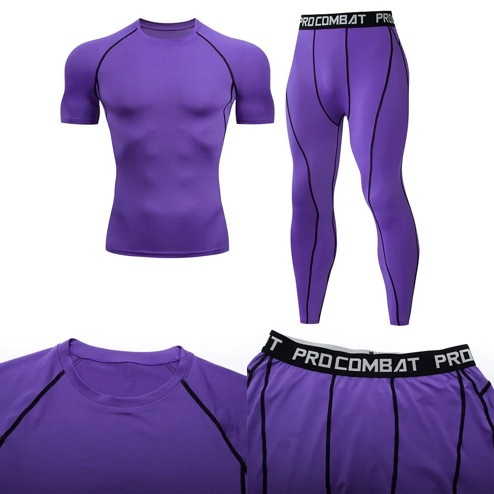 Men's Compression Fitness Gear Gym Workout Apparel