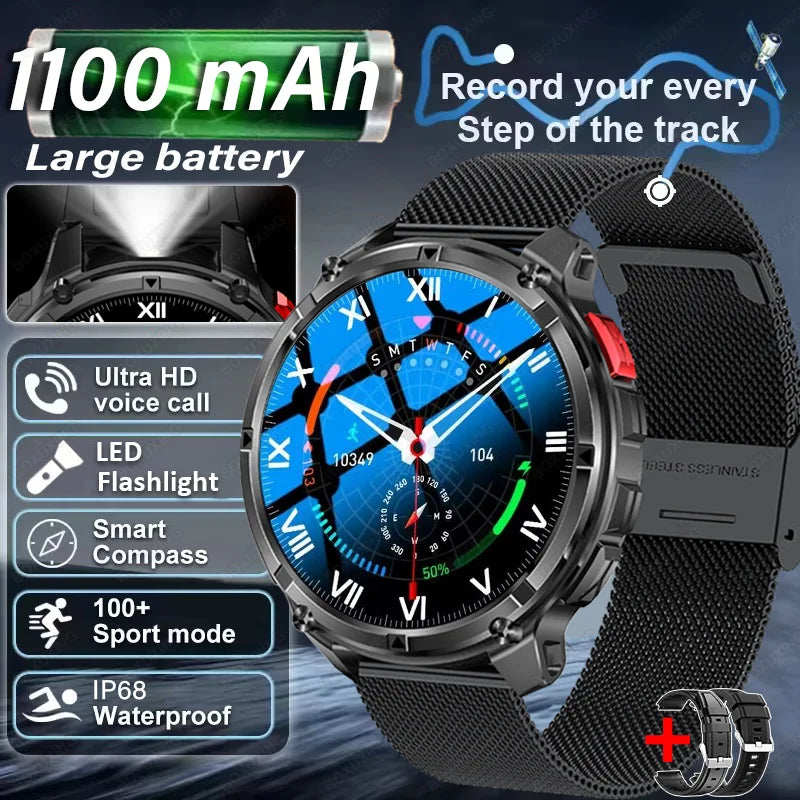 T-Rex3 Pro GPS Military Smartwatch Outdoor Sports Tracker