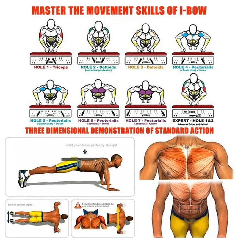 Portable Foldable Push Up Board Fitness Training Set