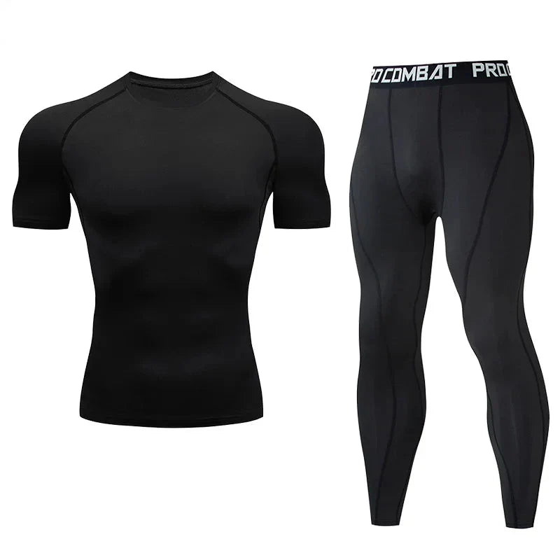 Men's Compression Fitness Gear Gym Workout Apparel