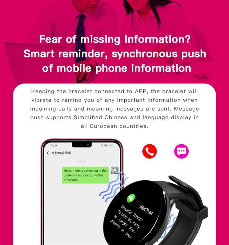 Waterproof Smartwatch Heart Rate Fitness Tracker Touchscreen